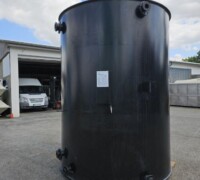 article no.: 30301<br><br> 10 m³ used PE round tank / handling tank / storage tank<br><br>Weber Kunststofftechnik<br><br>