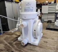 article no.: 30209<br><br> 3 m³/h ; 6 bar  used air operated diaphragm pump in solid construction made of PTFE<br><br>ALMATEC<br><br>